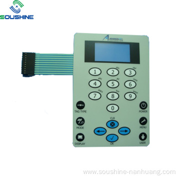 10 pin connector ellipse button membrane switch